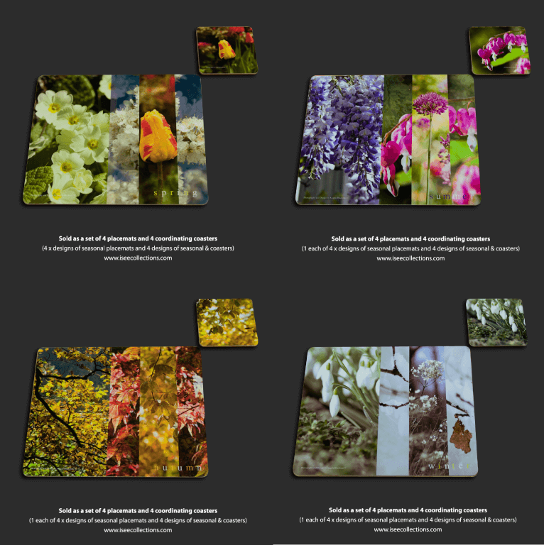 4 seasons placemats and coasters