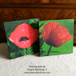“Poppies” Pair of Poppy Canvas Prints by Angela Blackman