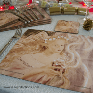Christmas Fairy place mat and coaster set