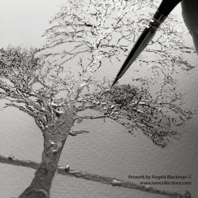 Winter tree artwork detail