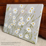 Daisy Meadow Hand Finished Canvas Print by Angela Blackman ©