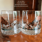 Stag Deer Pair of Hand Painted Whisky Tumblers