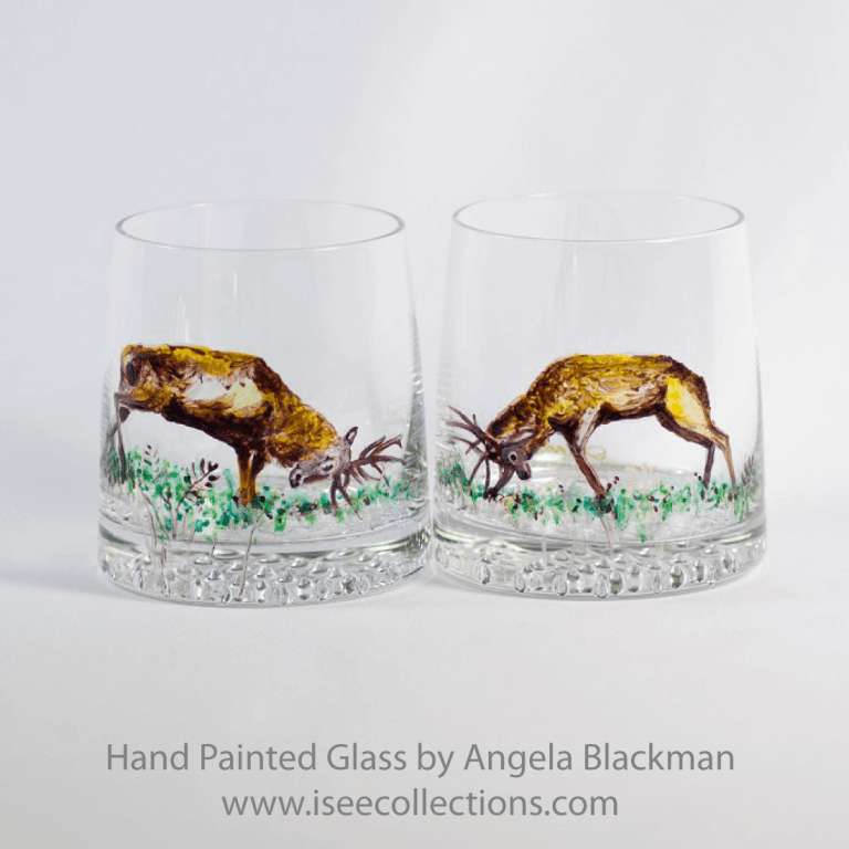 hand painted glass