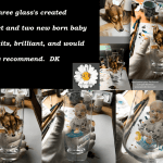 Customer Review - Hand painted drinking glasses – pet portrait and Baby portrait