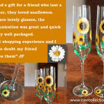 Customer Review - Sunflowers Champagne Glasses
