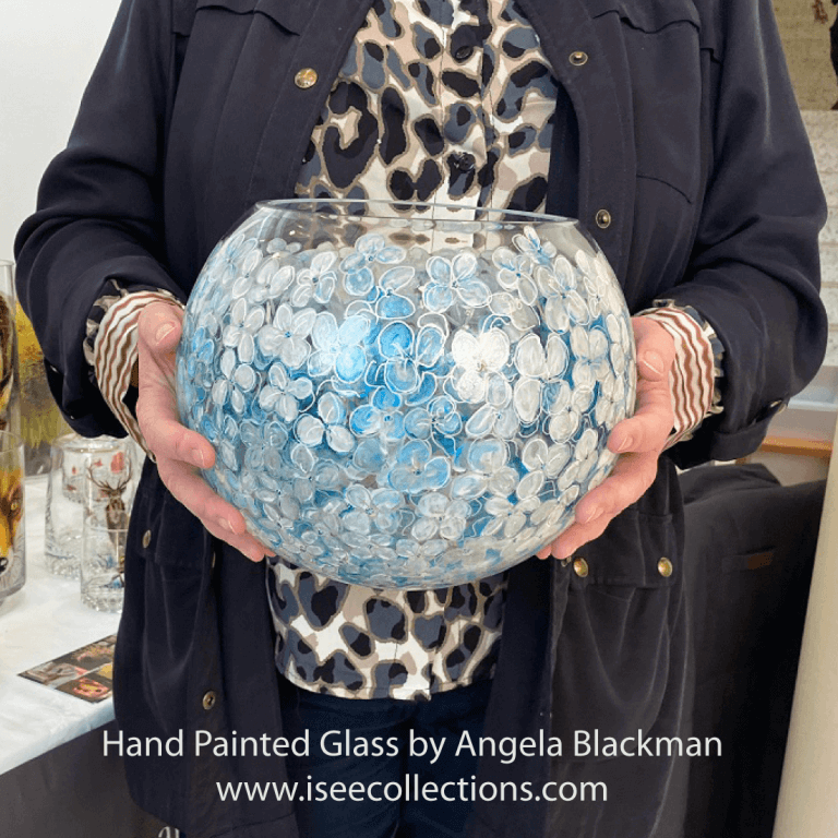 hand painted glassware