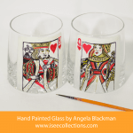 King and Queen of Hearts – pair of tumblers